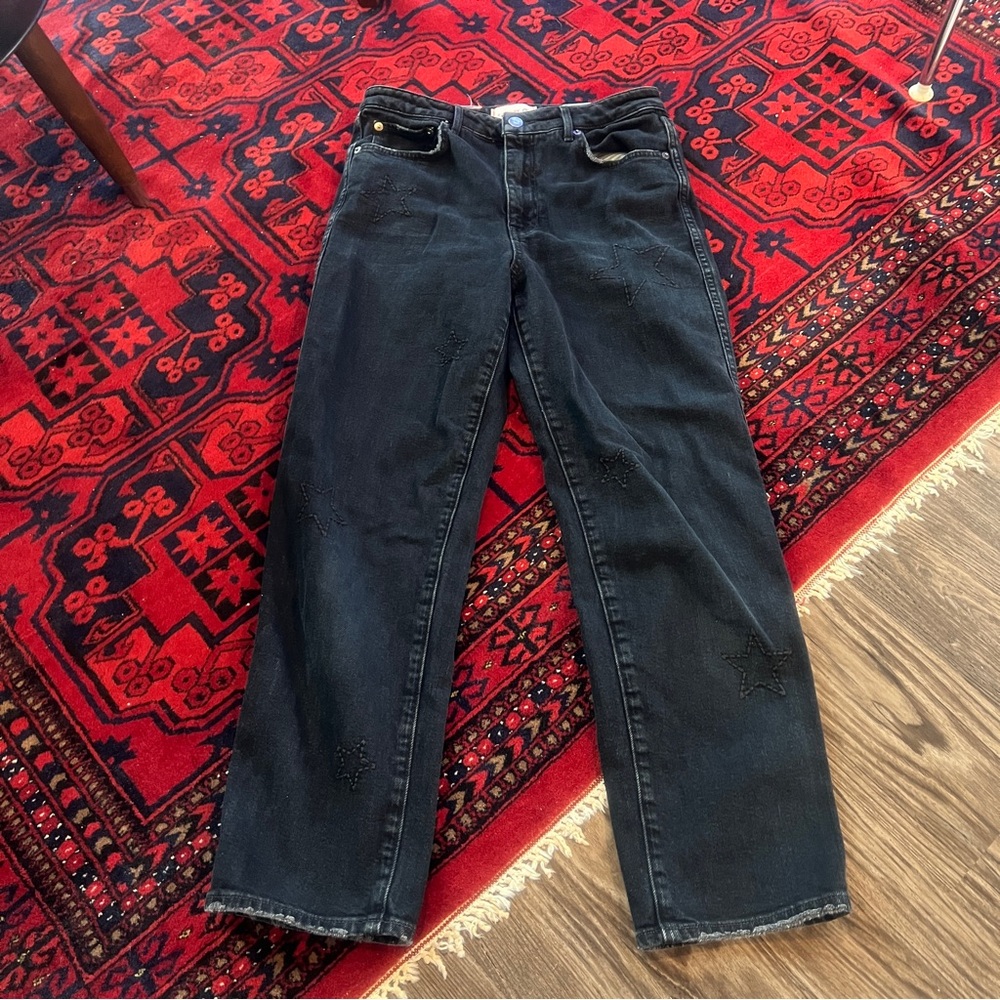 Sundry Stars Ultra High Rise Black Straight Jeans size 28